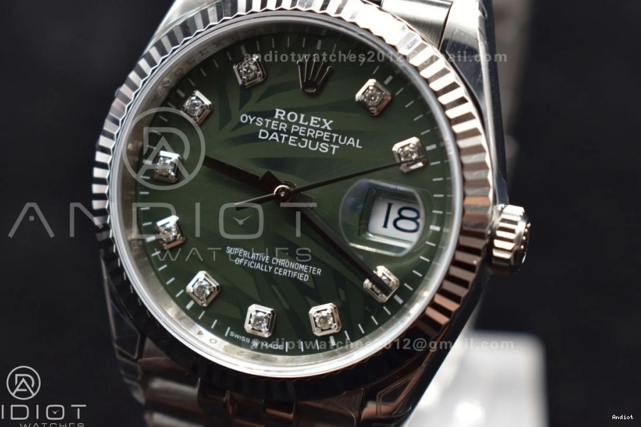 Diamond Jubilee 36 DateJust Bracelet VS3235 Best SS 126234 904L Green 1:1 Steel Edition VSF Dial On 0524